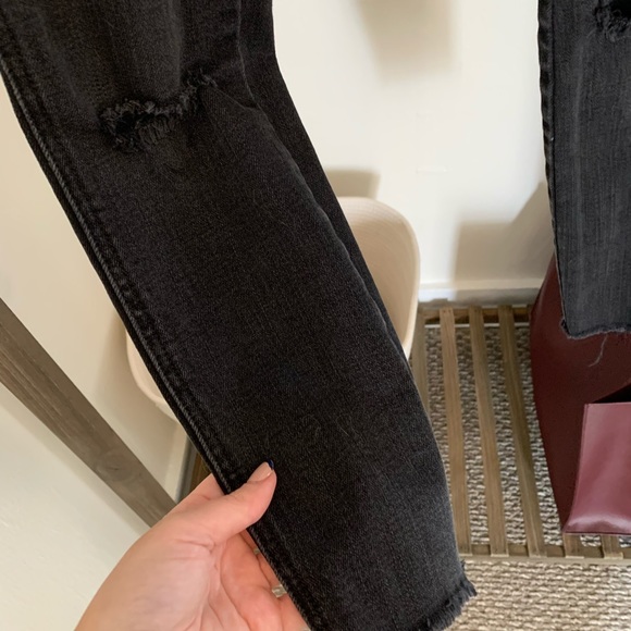 Free People Studded Distressed Black Skinny Jeans - Picture 3 of 6